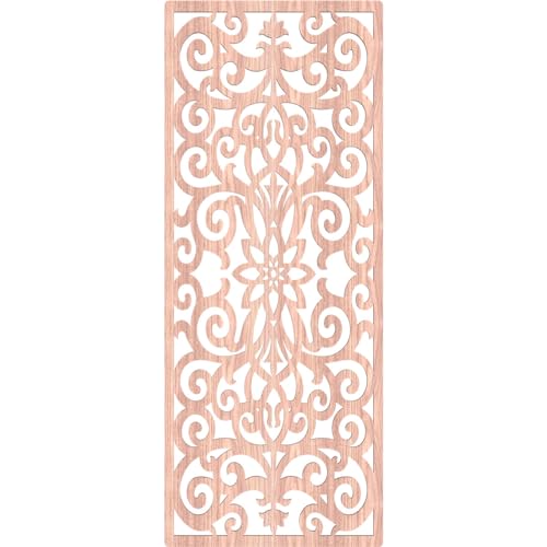 Image of Buel Decorative Pierced Fretwork Wood Wall Panels, 21 3 /8 inchW x 54 3 /8 inchH x 3 /8 inchT, Walnut