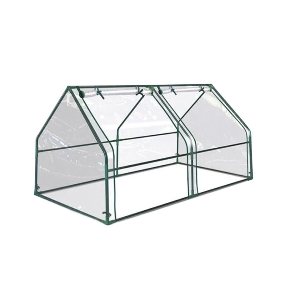 Szklarnia 180x90x90cm z przezroczystą osłoną roślinną z PVC i ramą, odpowiednia do ogrodów wewnętrznych i zewnętrznych, uprawy nasion warzyw(PVC 180 triangle)