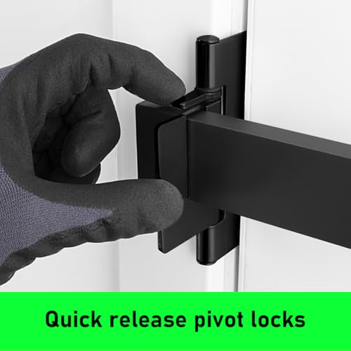 Doorricade Black Door Security Bar - Secure Entire Width of Door - Safe Room - Fits 33"-36" - 1950 lbs Resistance - Black Edition