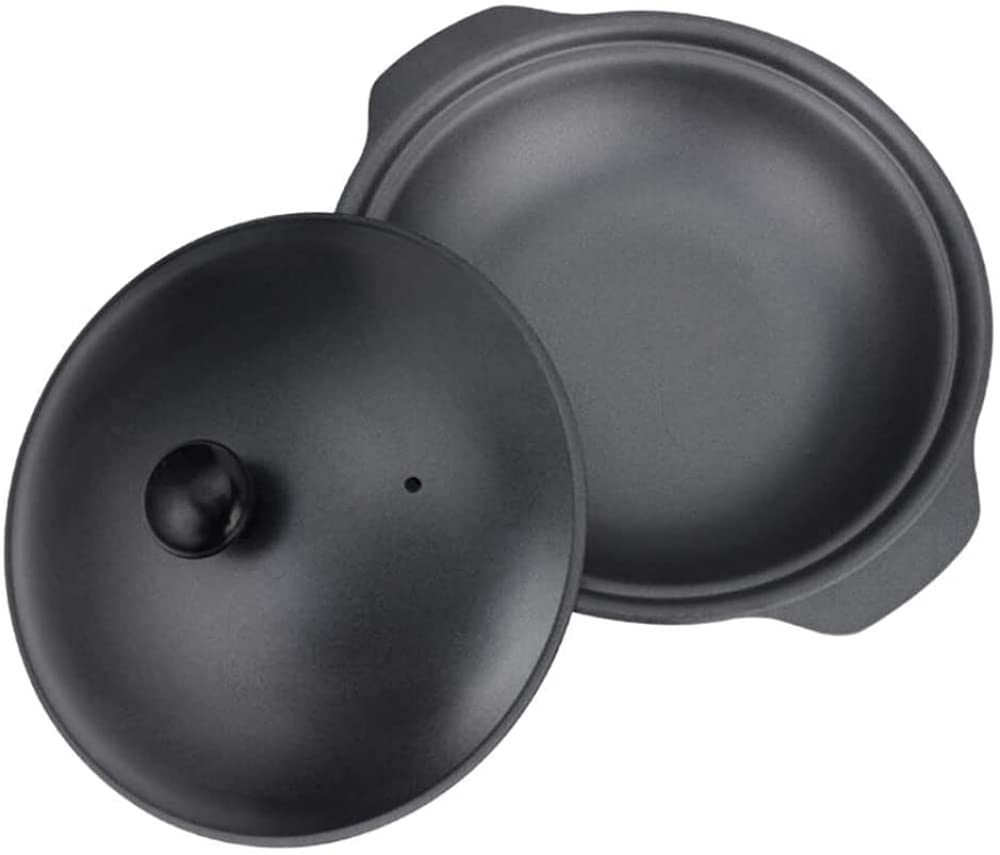 Antihaft-Kasserolle Aus Gusseisen Mit Schwarzem Deckel, Antihaft-Pfanne, Geeignet Für Eine Oder Mehrere Personen, Kleiner Mini-Tisch-Präsentations-Wok, 16 cm,Black
