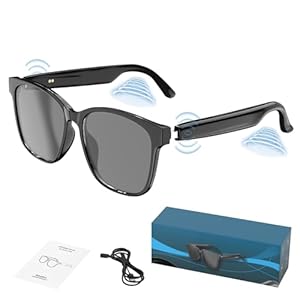 Wireless Smart Sonnenbrille, Audio Sonnenbrille, AI Glasses, Intelligente Brille Blueto-oth, Polarisierte, Sprachassistent und Sprachsteuerung, Stereo, KI-Übersetzung