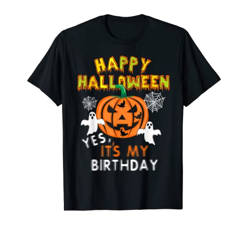 Halloween Birthday T Shirt Costumes for Kids Women's Men's Men's T-shirt, Preto, S