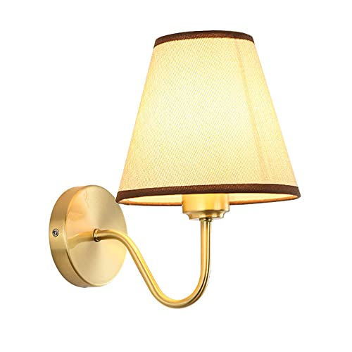 CHUNGYANG Nordic Creative - Aplique de cobre, simplicidad moderna, decoración interior de sala de estar, luces de pared, iluminación de pasillo de pared, linterna de pared, para mesita de noche E27