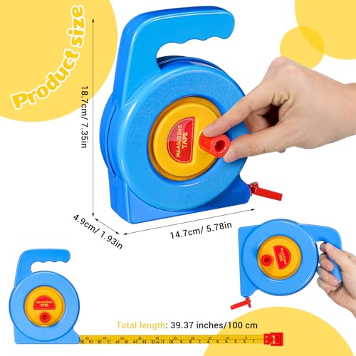 Cinta métrica retráctil blanda de 1 m dual para niños miniatura 3