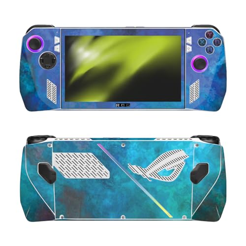 Couverture Vinyle LebensArt Malachit Bleu pour ASUS ROG Ally Finition Luxe