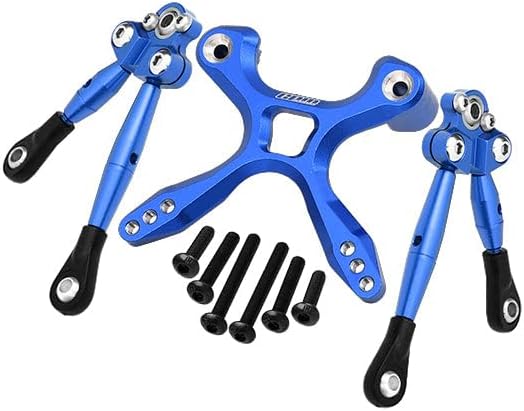 Barras de acoplamiento traseras de aluminio con estabilizador para coche 1/10 Traxxas Ford GT 4-Tec 2.0 83056-4/4-Tec 3.0 93054-4 - 1 juego azul