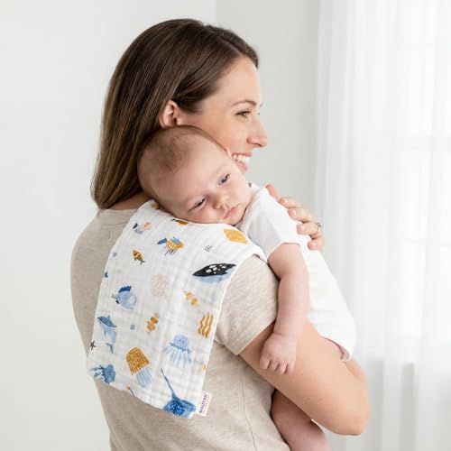 Maliton Muselinas bebé algodão, 6 peças, 50 * 25 cm, muselinas bebé, 6 camadas de absorção de água e gaze suave para bebés, pele sensível para recém-nascidos, conjunto de presente