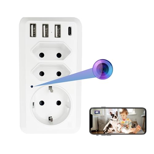 WIWACAM MW12 Caméra WiFi 4K Ultra HD, Emplacement pour Carte SD, Camera de Surveillance Interieur, détection de Mouvement Intelligente, Alarme sur...