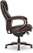 La-Z-Boy® Bellamy Executive Office Chair with Memory Foam Cushions, Real Wood Arms and Swivel Base, Waterfall Seat Edge, Faux Bonded Leather, Brown