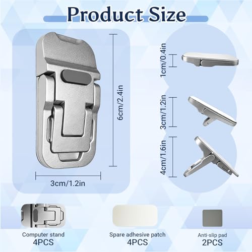 Base plegable pequeña para teclado con 3 ángulos ajustables 4 unidades miniatura 2
