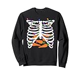 halloween costume christmas bones rib cage, skeleton carrot felpa