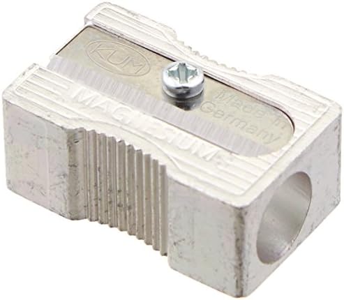 Kum 104.03.01 Magnesium Alloy Metal 1-Hole Steel Blade Rectangular Pencil Sharpeners