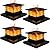 Dynaming 4 Pack Solar Flame Post Lights Outdoor, Solar Powered Fence Post Cap Lights, High Brightness Flickering Flame SMD LED Lighting Decor for Garden Deck Patio, 4x4, 5x5 or 6x6 Vinyl/Wooden Posts