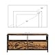 VASAGLE TV-Schrank, Lowboard für Fernseher bis zu 55 Zoll, 120 cm lang, Fernsehtisch mit 2 Schubladen, 2 offenen Fächern, 40 x 120 x 50 cm, Wohnzimmer, Stahlgestell, vintagebraun-schwarz LTV300B01