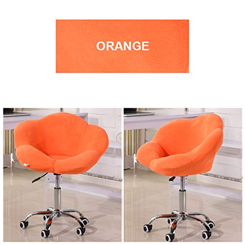 Chaise d'ordinateur pivotante réglable à 360 degrés en velours gris