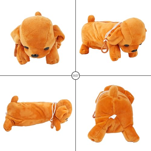 Image of Minache Women Animal Dog Plush Stationery Pouch Pen Pencil Case Ladies Cosmetic Bag