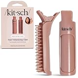 Kitsch Volumizing Hair Clips For Styling for Women - Hair Rollers for Women & Volumed Curls, Volumizing Hair Products, Hair Roller Clips for Effortless and Frizz-Free Curls That Last - 2pc Terracotta