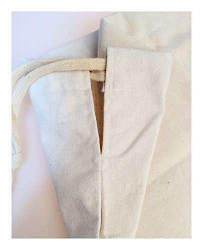 Mikayoo Canvas Laundry Bag With Drawstring 100% Made By Cotton Sorting Storage Bag Reusable And Recycling Bag Household Organizer 19" X 27"(Set Of 1) #TOP3