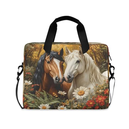 Maletín para laptop ALAZA con diseño de caballos miniatura 1
