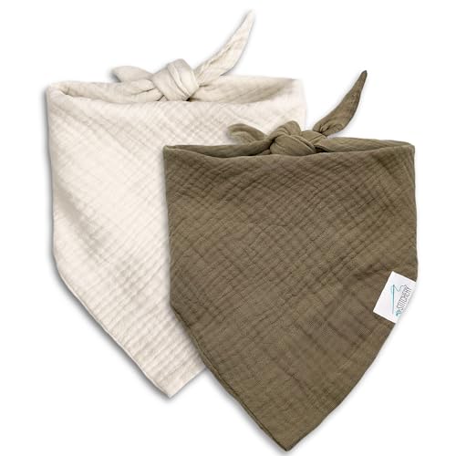 Hundehalstuch, Oeko-TEX® Standard 100 - Hunde Halstuch als Geschenk für Hundeliebhaber (Khaki)
