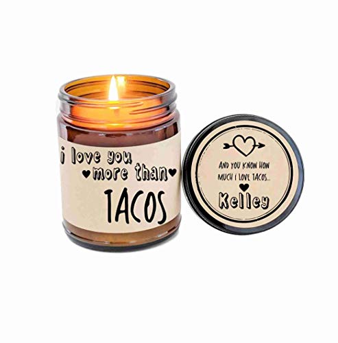 I Love You More Personalized Valentines Day Gift Valentines Day Card I Love You More Than Pizza Gift for Husband Gift for Wife Candle Gift