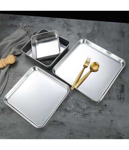 Bandeja de horno de acero inoxidable que evita deformaciones para hornear galletas limpias 6