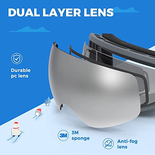 Omid Kids Ski Goggles, Anti-Fog Uv Protection Snowboard Snow Goggles Boys Girls #TOP1