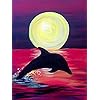 Sugamm 5D DIY Diamond Painting Zonsondergang volledige Diamant Schilderij Dolfijn Kit strassteentjes, borduurwerk foto’s…