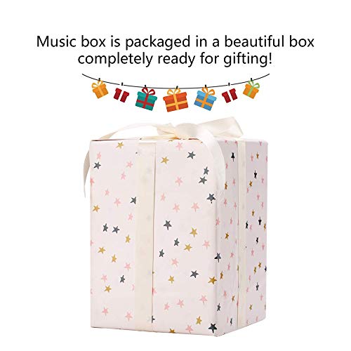 LOVE FOR YOU Gift Wrapped Music Box Carousel Horses Color Lights Unicorn Musical Snow Globe for Girls and Women Kids Sister Daughter Mom Granddaughter Grandma Christmas Birthday Presents Gifts