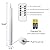 GenSwin Flameless Flickering Taper Candles with 2 Remote Controls and Timer, Real Wax 3D Wick Light Window Candles Battery Operated Pack of 8, Christmas Home Wedding Decor(White, 0.78 X 9.64 Inch)