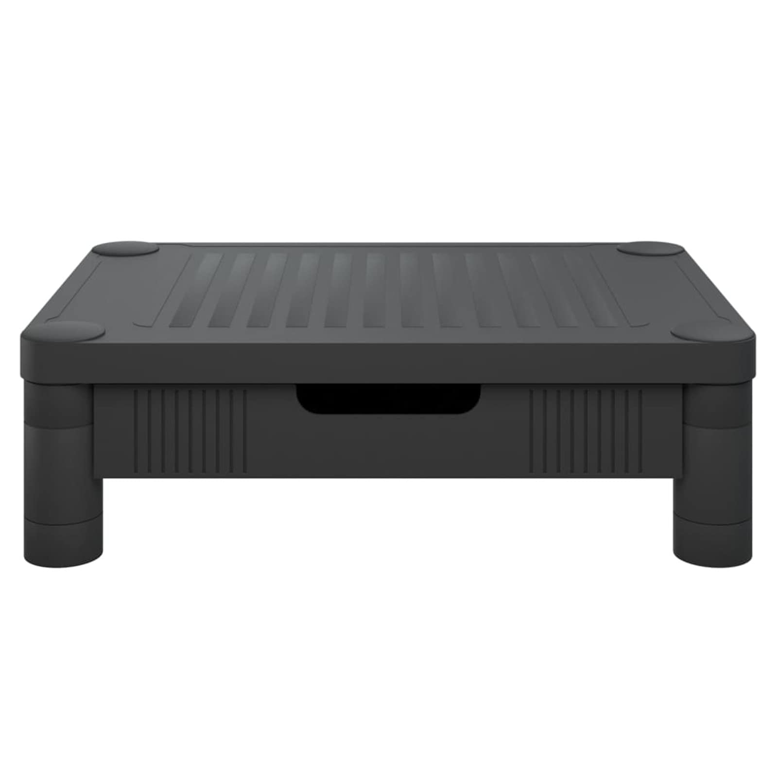 Homgoday Supporto per monitor nero, 43 x 30,5 x 13 cm, supporto da scrivania per monitor e laptop
