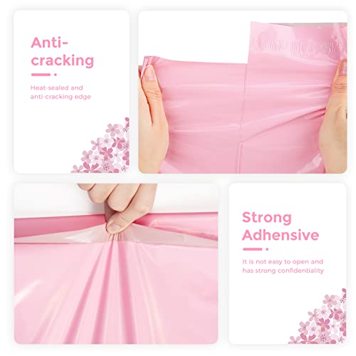 Image of Metronic Poly Mailers 9x12 200 Pack, Strong Adhesive Shipping Bags for Clothing, Waterproof and Tear-Proof Shipping Envelopes, Small Mailers Poly Bags Packaging Bags in Light Pink