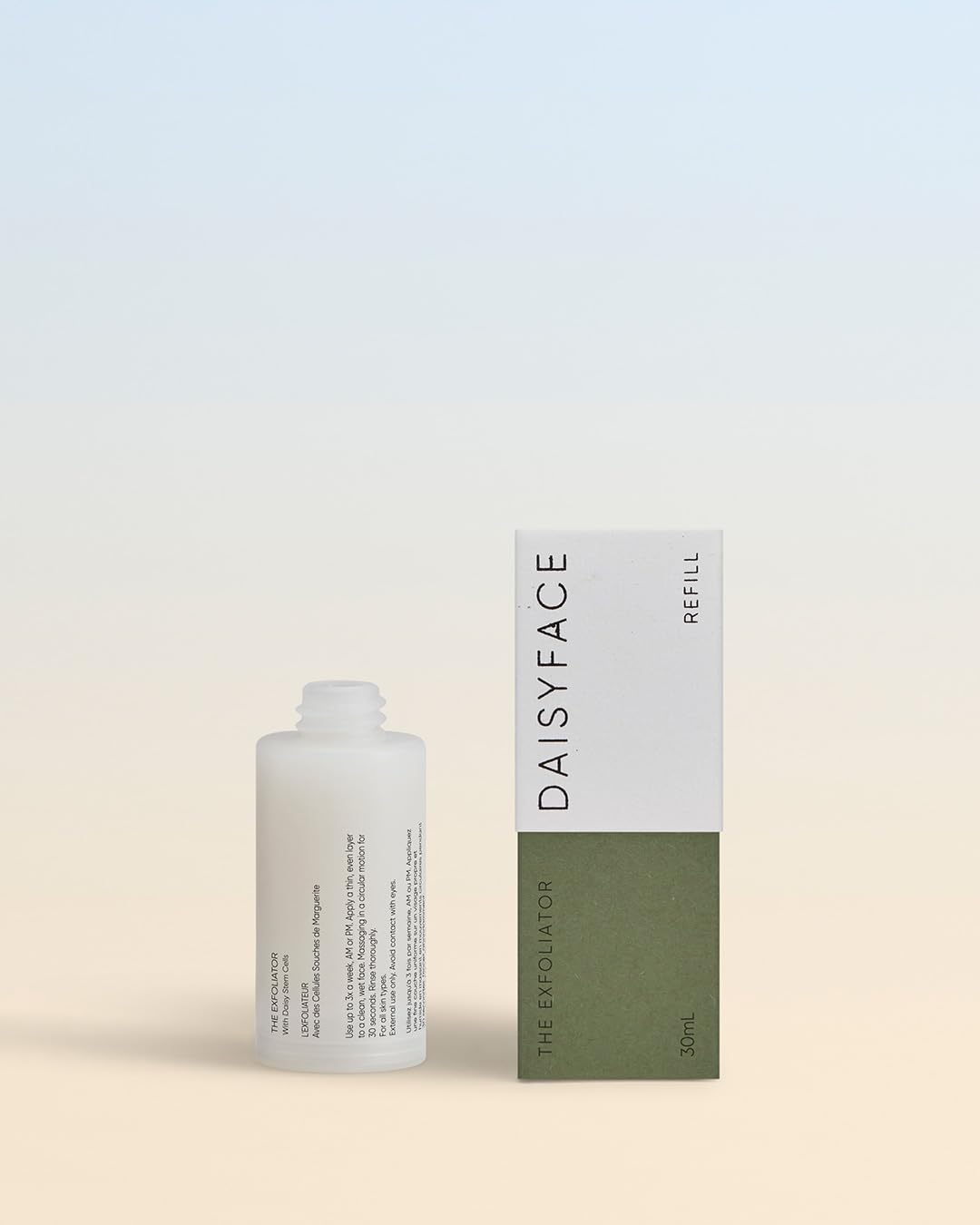 DAISYFACE Brightening Face Exfoliator Refill 30ml, Gentle Exfoliation Refill with Daisy Stem Cells, Bamboo Powder & AHAs - Image 4