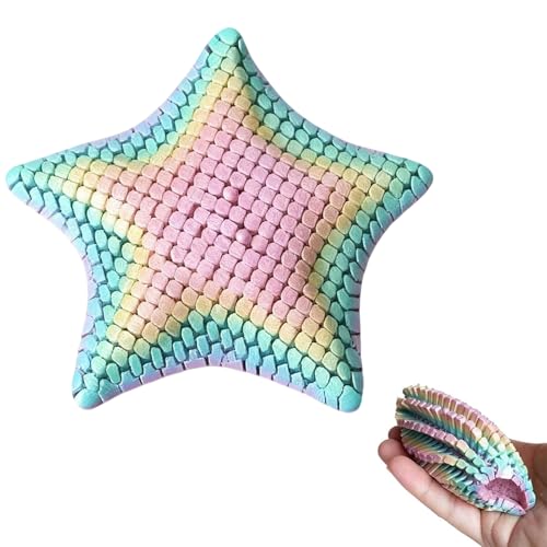 3D Printed Starfish Fidget Toy Stretchable And Flexible Funny Star Sensory Relief Toy 3D Printed Fidget Toys for Stress Relief Portable Fidget Stars Desk Decor for Students Adults Home Office Trave