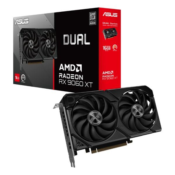 グラフィックボード・グラボ・ビデオカード ASUS AMD Radeon RX9060XT 16GB GDDR6 OC Amazon | ASUS AMD Dual Radeon RX 9060 XT 16GB GDDR6ビデオ