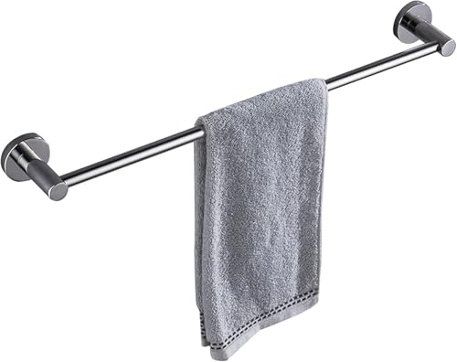 Porte-serviette 120 cm FBSHAD en argent poli, barre murale au fini miroir