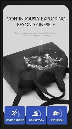 Large Capacity Waterproof Oxford Travel Duffle Bag, Heavy-Duty Gym Bag with Reinforced Zippers & Multiple Compartments, Anti-Scratch Sports Tote for Fitness, Camping, and Weekend Trips(Pink)4