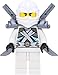 Produktbild LEGO Ninjago Minifigur: Zane Titanium weisser Ninja (Rebooted / EIN Neustart) mit Schwertern