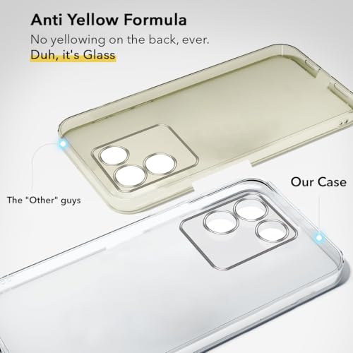 Image of Jkobi Lifetime Anti-Yellow Clear Back Cover Case for Vivo T2 Pro (Sleek Hard Crystal | Shockproof and Camera Protection)
