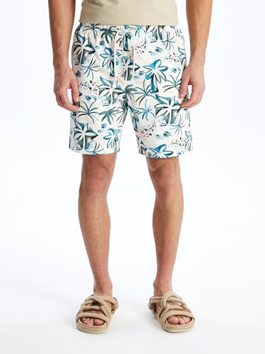 LC واكيكي ملابس سباحة للرجال بنمط قصير مقاس M لون بيج