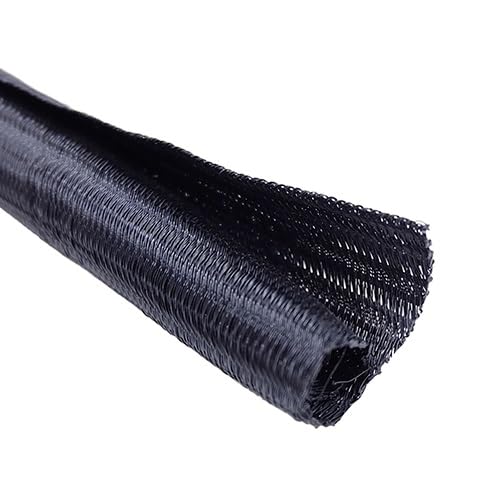 1m Expandable Sleeving Self-closing Braided Cable Wrap Overlaps By 25% Loom Split, For Pipe Wire Protection Sleeve(32mm)