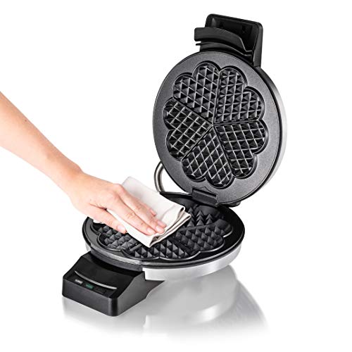 Foto von Cloer 1898 Waffeleisen Professional, zuckerresistente Doppelbeschichtung, für gewerblichen Betrieb geeignet, große Herzwaffel 16,5 cm Ø, 950 W