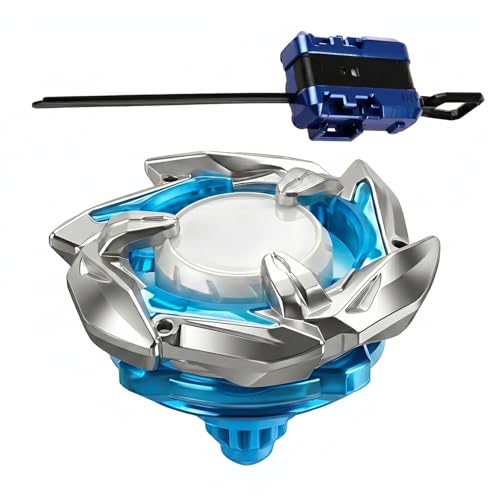 WUMZIRA X BX-0-20 Peonza de Batalla con Lanzador de Cuerda Azul de Gran Tamaño, Kit Inicial de Competición de Alta Velocidad, para Niños y Coleccionistas