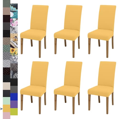 BIETYONE Chair Covers,Dining Room Chair Covers Set of 6,Stretch Kitchen