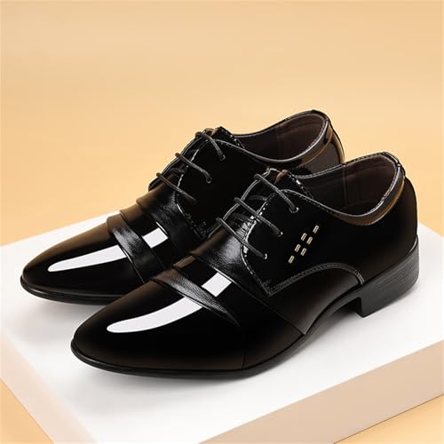 Men's Elegant Patent Leather Dress Shoes Formal Business Oxfords High Gloss Dressy Derby Shoes Tuxedo Weeding Prom2