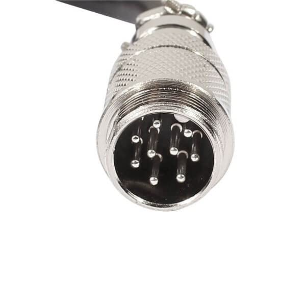 Cable con conector aviación GX16 macho a hembra 9 pines 1 m miniatura 3