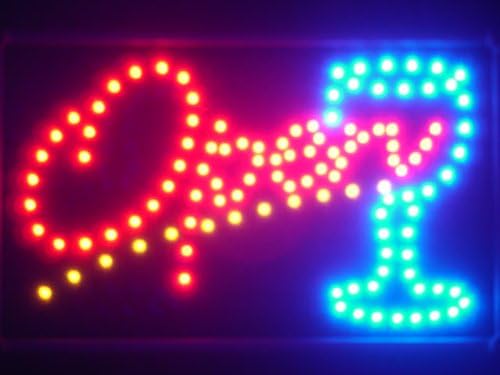 ADVPRO led024-r Open Cocktail LED Neon Light Sign Whiteboard