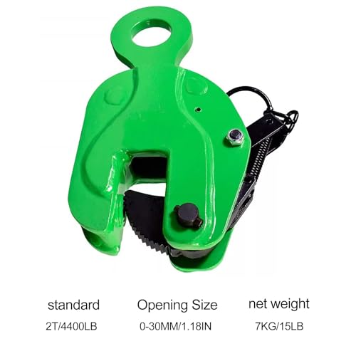 Pince de levage verticale porte-tôle robuste capacité 1 à 5 tonnes ouverture 0-50mm