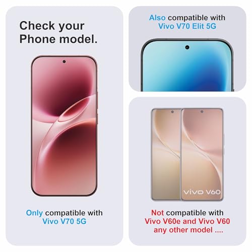 Image of Military-Grade Gorilla Tempered Glass For Vivo V70 | V70 Elite (6.59 Inch) With Installation Kit | Edge to Edge Coverage | Black