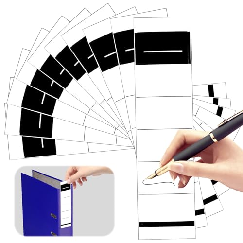 50 Stück Ordnerrücken Selbstklebend Set 5.4 * 19cm Klebeetiketten Ordnerrücken Weiß Rückenschilder Selbstklebend Aktenordner Aufkleber Rücken für für Büro, Bibliothek, Archivierung